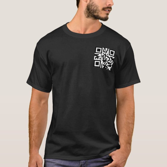 QR Code-grundlegende dunkle T - Shirt-Schablone T-Shirt (Vorderseite)