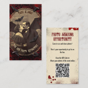 QR-Code Halloween-Fotos Webseite Romantischer Drac Begleitkarte