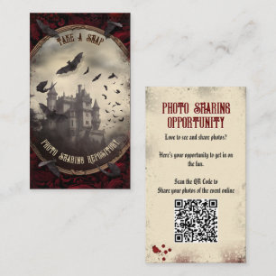 QR Code Halloween Fotos Website Dracula's Castle Begleitkarte