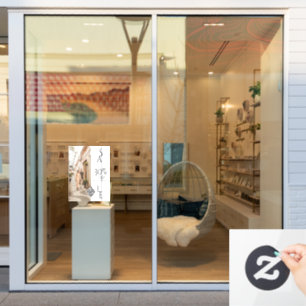 QR-Code-Handel Geschäft Elegantes Foto Fensteraufkleber