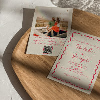 QR-Code Handgeschriebenes Foto-Hochzeit in farbenf
