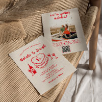 QR-Code Handgezeichnetes Rotes Quirky Cake Foto Ho