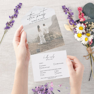 QR-Code Happy End Party Foto Hochzeit All In One Einladung
