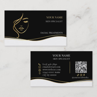 QR-Code Hautpflege- und Schönheitssalon Visitenkarte