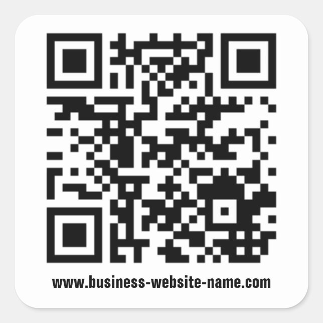 QR-Code hinzufügen Quadratischer Aufkleber (Vorderseite)
