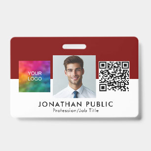 QR-Code Hochladen Ihr Firmenlogo Mitarbeiterfoto Ausweis