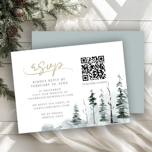 QR-Code-Hochzeit RSVP Begleitkarte (Von Creator hochgeladen)