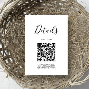 QR-Code Hochzeitdetails - Seite Grün RSVP Karte