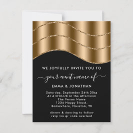 QR Code Hochzeitscodierung Brautparty Glitzer Gold