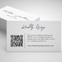 QR-Code Hochzeitskarte für RSVP-Gehäuse