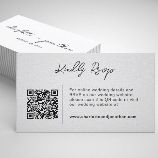 QR-Code Hochzeitskarte für RSVP-Gehäuse RSVP Karte (Von Creator hochgeladen)