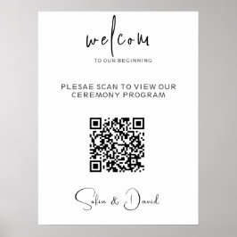 QR-Code-Hochzeitsvorgabe,Scannable Wedding Poster