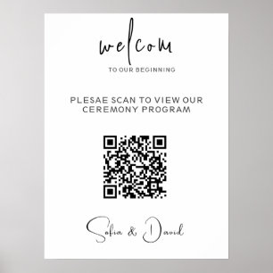 QR-Code-Hochzeitsvorgabe,Scannable Wedding Poster