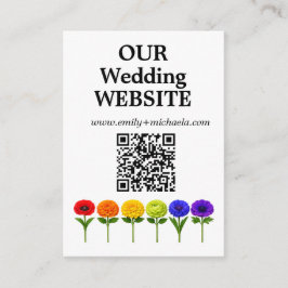 🌈 QR-Code Hochzeitswebsite Gemeinsam Erblühen Begleitkarte