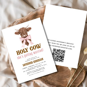 QR Code Holy Cow Western Cowgirl Brautparty Einladung