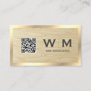 QR Code Holzkörner Goldgrenze Visitenkarte