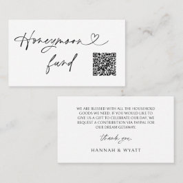 QR-Code-Honeymoon-Wunsch-Hochzeitseinschlusskarte Visitenkarte