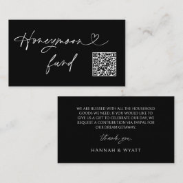 QR-Code-Honeymoon-Wunsch-Hochzeitseinschlusskarte Visitenkarte