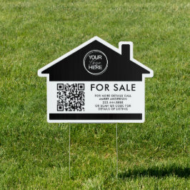 QR-Code-House für Real-Anwesen Gartenschild