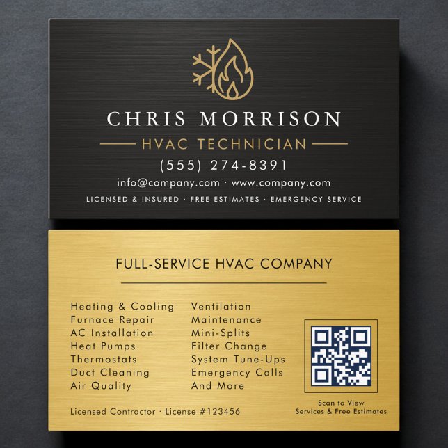 QR-Code HVAC-Spezialist Heizung und Lüftung Visitenkarte (Von Creator hochgeladen)