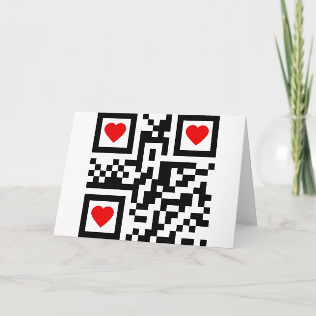 QR-Code-I-Liebe-Sie Karte (Vorderseite)