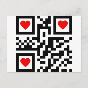 QR-Code-I-Liebe-Sie Postkarte