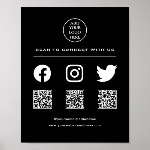 QR-Code Ihr Logo nach Prüfung Ich Verbindung mit u Poster