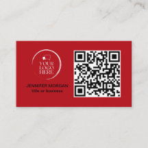 QR CODE Ihr Logo speziell beruflich modernes Rot