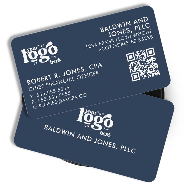 QR-Code Ihr Schlichtes weißes Logo Visitenkarte (Von Creator hochgeladen)