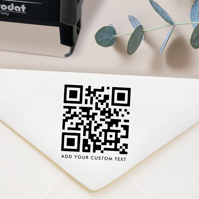 QR-Code | Ihr Text Minimalistisch sauber und einfa Permastempel (Von Creator hochgeladen)