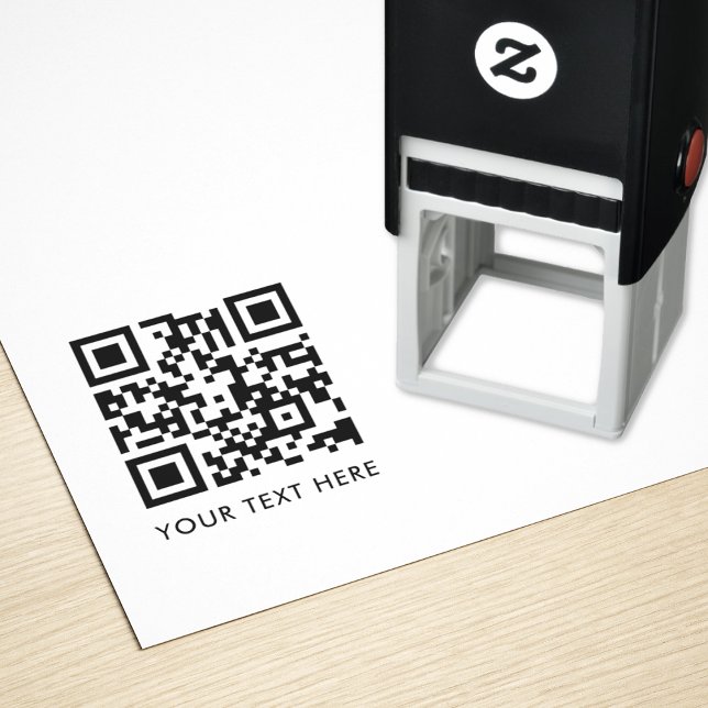 QR Code Ihr Text sauber Einfach Minimalistisch Permastempel (Von Creator hochgeladen)