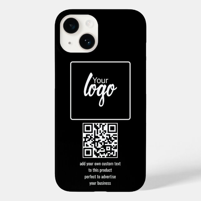 QR-Code Ihres Unternehmens und Text Case-Mate iPhone Hülle (Rückseite)