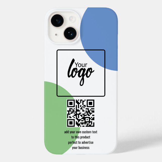 QR-Code Ihres Unternehmens und Text Case-Mate iPhone Hülle (Rückseite)