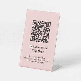 QR-Code in Rosa | Eigenes Design erstellen Sockelschild