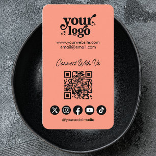 QR-Code in Verbindung mit US Social Media Cool ver Visitenkarte