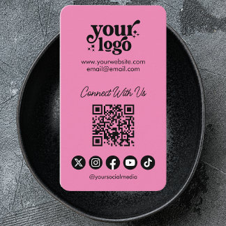 QR-Code in Verbindung mit US Social Media Cool ver Visitenkarte