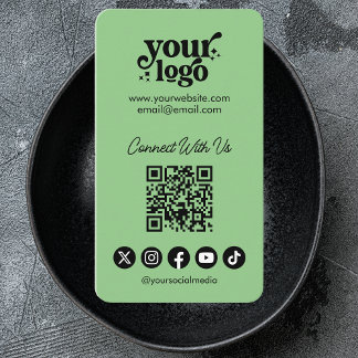 QR-Code in Verbindung mit US Social Media Cool ver Visitenkarte