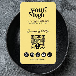 QR-Code in Verbindung mit US Social Media Cool ver Visitenkarte