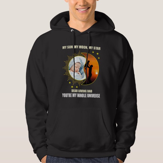QR-Code individuell Foto Vatertag Kapuzenpullover Hoodie (Vorderseite)
