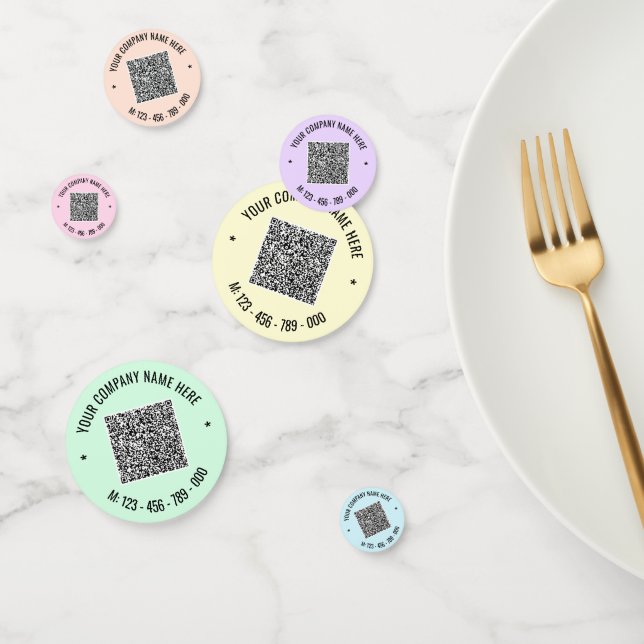 QR Code Info Farbige Werbefirma Confetti Konfetti (Gruppe)