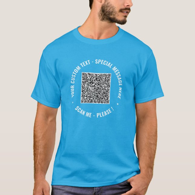 QR-Code Info Ihr Text- und FarbenT - Shirt spielen (Vorderseite)