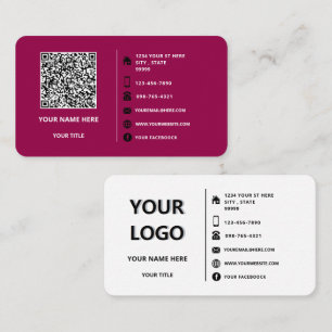 QR Code Info Logo Text Business Card Benutzerdefin Visitenkarte