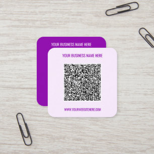 QR Code Info Name Website Ihrer Color Business Car Quadratische Visitenkarte