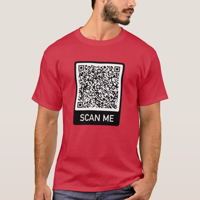 QR-Code-Info Prüfung Personalisierter lustiger T - T-Shirt (Vorderseite)