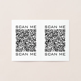 QR-Code-Info-Scan-Mich-Text Ihr modernes Design Folienkarte