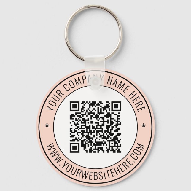QR-Code-Info Text Schlüsselanhänger Werbeunternehm (Vorderseite)