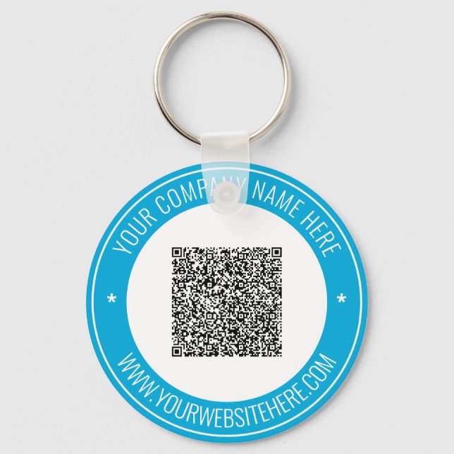 QR-Code-Info-Text und Schlüsselanhänger-Werbung Schlüsselanhänger (Vorderseite)