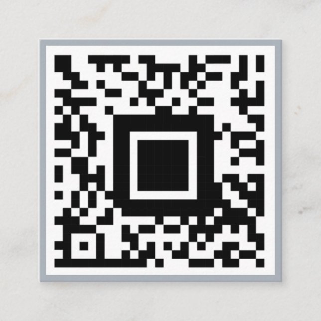 QR Code Initial Minimal Monogram Corporate Quadratische Visitenkarte (Vorderseite)