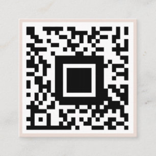 QR-Code Initial Minimal Monogram Schwarz und Elfen Quadratische Visitenkarte
