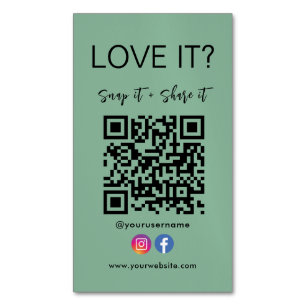 QR-Code-Instagramm speichern und freigeben Magnetische Visitenkarte